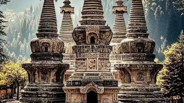 百零八塔风景区。#手机摄影。旅游景点打卡。