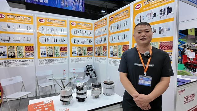 河北衡电汽车配件有限公司总经理陈冠男：为东南亚市场带来了更大功率的发电机产品，希望下次还有机会参加东