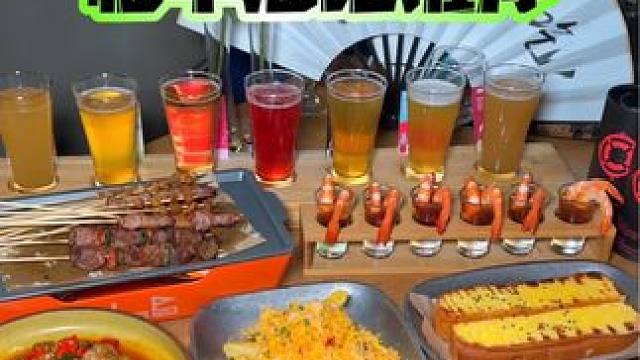 就在临平128包含一组鲜啤精酿还有下饭菜烧烤等等！ #周末大放价 #音乐餐吧 #临平美食 #杭州吃喝