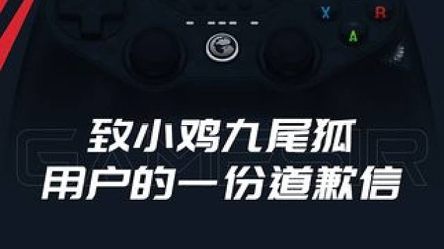 给九尾狐玩家的一封道歉信 #盖世小鸡 #小鸡九尾狐 #对称手柄 #精英手柄 #手柄