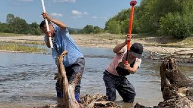 #户外捕鱼 #好大一条鱼