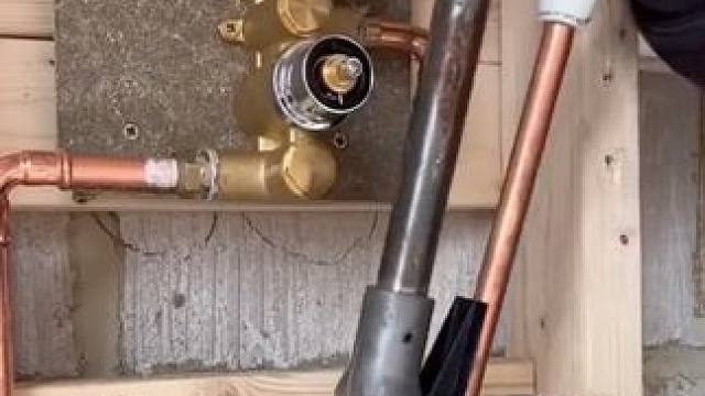 德国淋浴、水暖管道安装及保温工艺设计！#紫铜水管 #施工工艺 #匠心制作 #水暖安装 #水管安装技巧