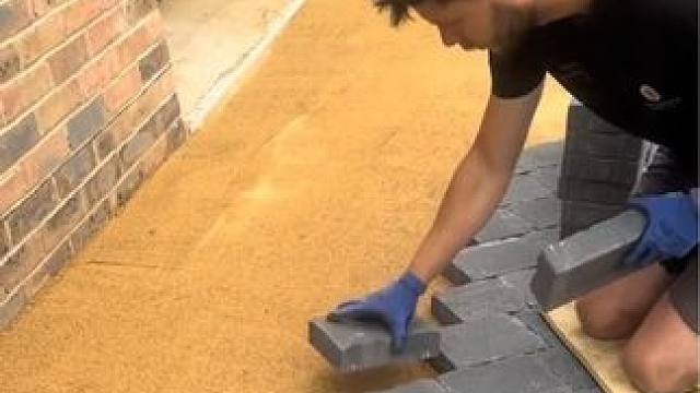 庭院地砖的精工细作设计！ #庭院地面铺装 #施工工艺 #极度舒适 #技术活 #匠心制作