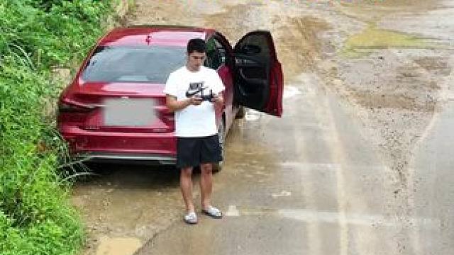 长镜头4分45秒，今日赶集买包盐回到村口，记录进村的沿途风景#旅行推荐官 #大山里的风景 #乡村道路