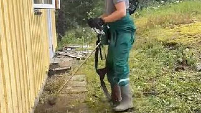 十年老宅往往采用最简单的打扫方式！#庭院清理 #深度清洁 #打扫卫生