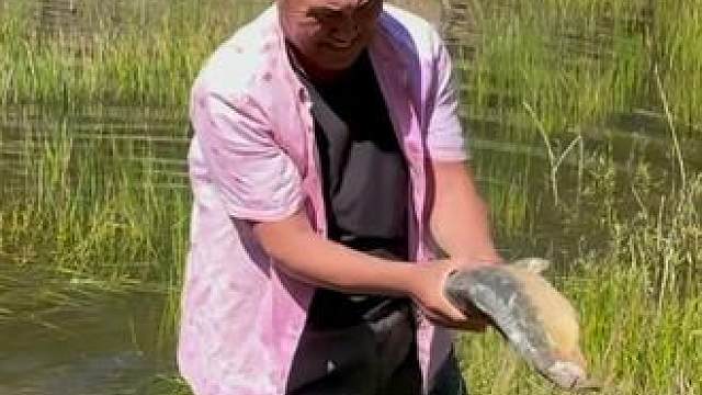 #户外捕鱼 #好大一条鱼