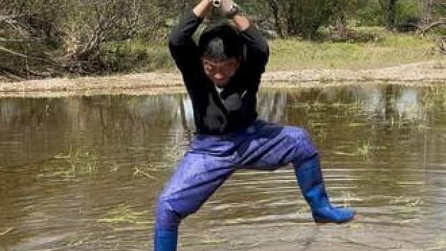 #户外捕鱼 #好大一条鱼