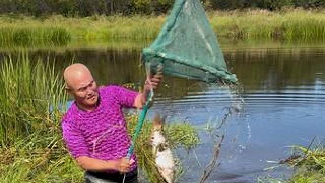 #户外捕鱼 #好大一条鱼