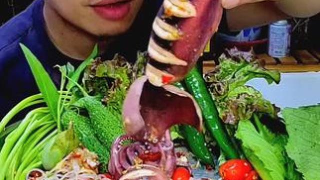 泰式凉拌海鲜 #东南亚八面佛 #农村生活 #原始美味 #农村美食记录生活 #我的乡村生活