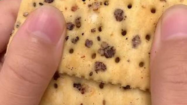 黑松露火腿苏打饼干 健身自律期也可以吃的苏打饼干，零蔗糖零方式脂肪，咸香酥脆好吃还没啥负担#苏打饼干