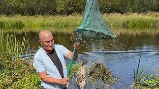 #户外捕鱼 #好大一条鱼