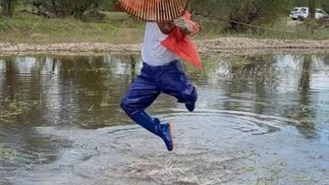 #户外捕鱼 #好大一条鱼