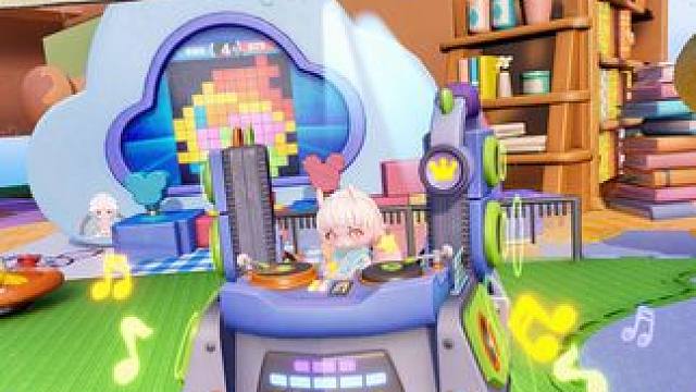 剩下的盛夏，是更闪耀的舞台。 今天不种菜，星雅要去电玩城里当DJ。#梦想家园手游 #泡泡玛特 #泡泡