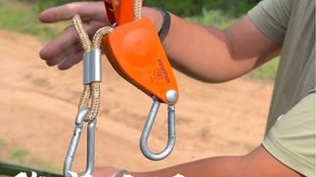 风绳滑轮紧绳器，能当风绳，还能当晾衣绳和滑轮组#户外露营 #户外绳结 #高性能实用工具 #实用绳结