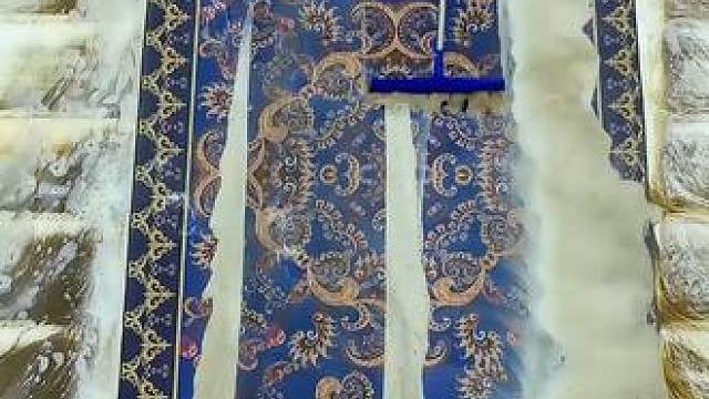 清洗地毯 看着就解压#解压 #国外视频分享 #地垫 #清理