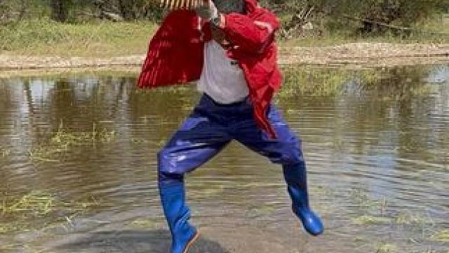 #户外捕鱼 #好大一条鱼