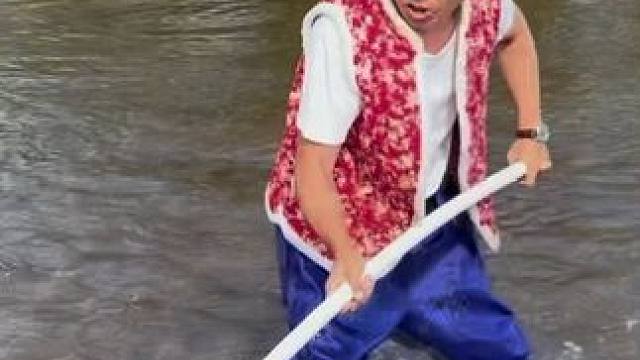 #户外捕鱼 #好大一条鱼