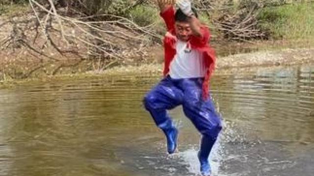 #户外捕鱼 #好大一条鱼