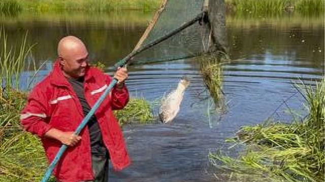 #户外捕鱼 #好大一条鱼