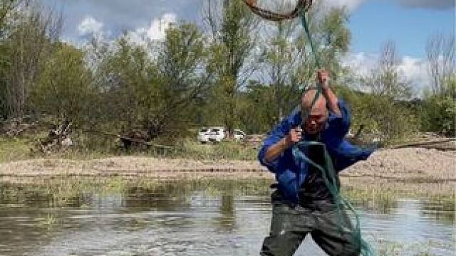 #户外捕鱼 #好大一条鱼