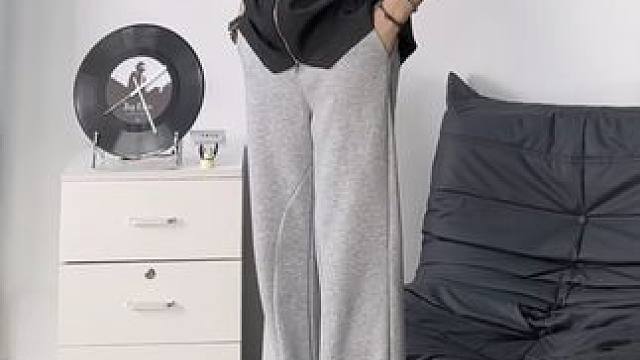 爱运动的男生穿巨舒服显腿长 真的性价比质感拉满了#小个子穿搭 #卫裤 #微喇裤 #cleanfit 