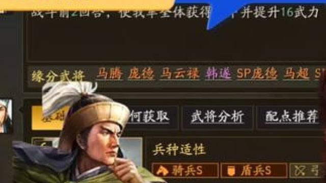 新武将：马岱出现，西凉雄霸，配合SP马超，战法看起来很强 #三国志战略版 #三战五周年至高进化 #三