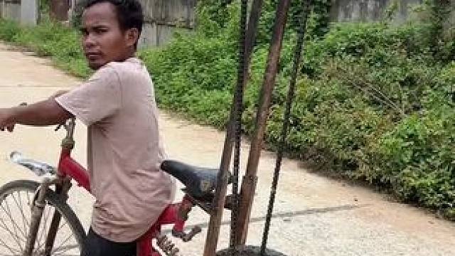 自行车烤鸡 #我的乡村生活 #记录我的农村生活 #记录农村真实生活