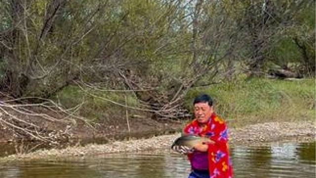 #户外捕鱼 #好大一条鱼