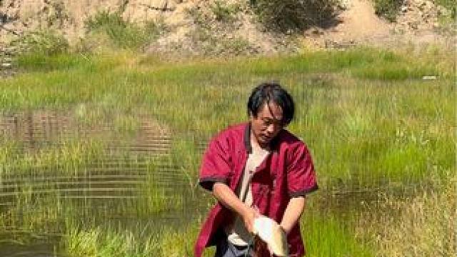 #户外捕鱼 #好大一条鱼