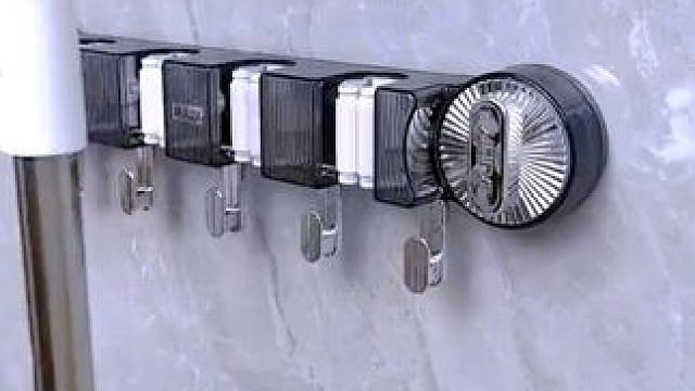 有了这个拖把夹，家里的拖把扫把能墙收纳了，不占空间拿取也方便 #拖把夹  #吸盘式拖把夹  #实用省