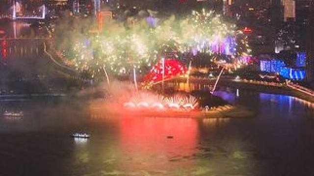 首届长江文化节今日开幕，武汉时隔13年再次举办烟花秀 #武汉 #航拍