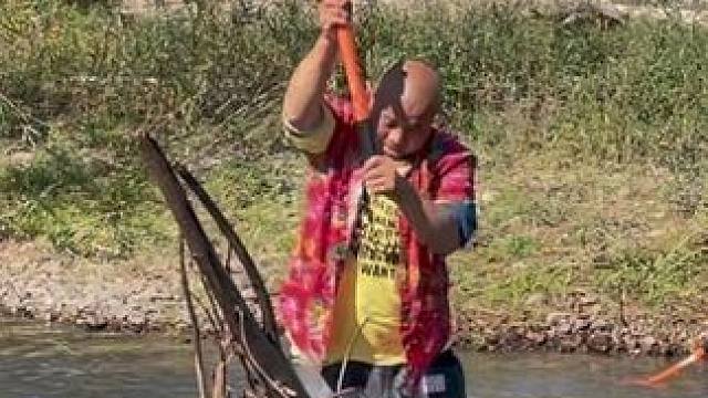 #户外捕鱼 #好大一条鱼