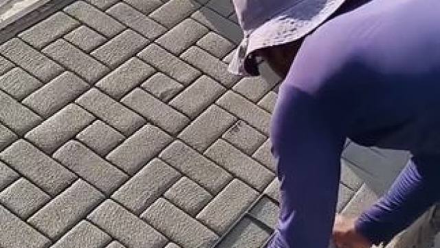 混凝土地面压模防滑施工！ #施工工艺 #能工巧匠 #地坪施工 #混凝土施工 #地面装饰