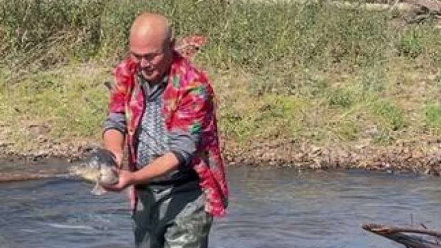 #户外捕鱼 #好大一条鱼