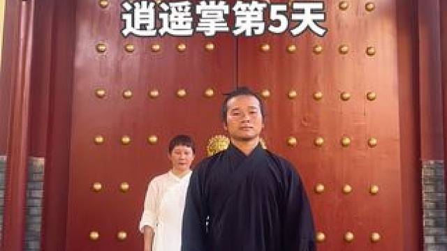 来自武汉的姐姐学习逍遥掌第5天。#武当山 #武当逍遥掌 #凌云小金刚 #武当功夫
