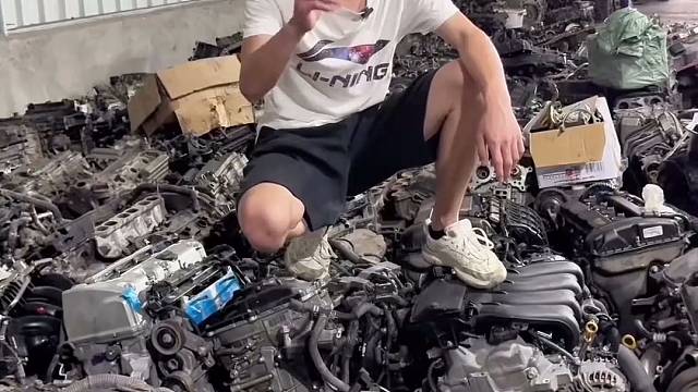 广州新陈田拆车发动机