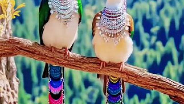 情意绵绵，心意相通爱情鸟#鸟语花香人间仙境 #爱鸟护鸟 #野生鸟类摄影