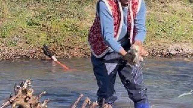 #户外捕鱼 #好大一条鱼