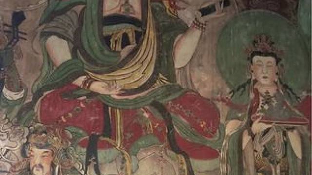 灵石资寿寺及壁画（明清-国5） 资寿寺后院较为宽敞，在正中的平台上，坐落着大雄雷音宝殿，与天王殿遥相