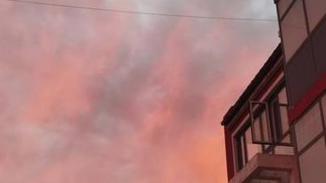 大山里的晚霞#火烧云满天 #七彩祥云有好运