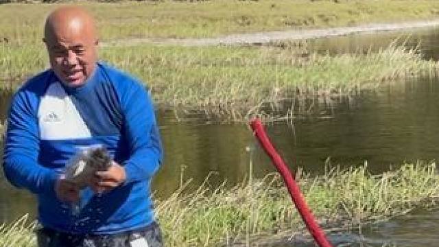 #户外捕鱼 #好大一条鱼