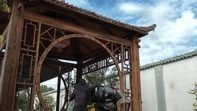 骑行甘肃河西走廊，走312国道去骆驼城遗址，晚上路边亭子过夜 #让骑行成为一种生活 #骑行一人一车一