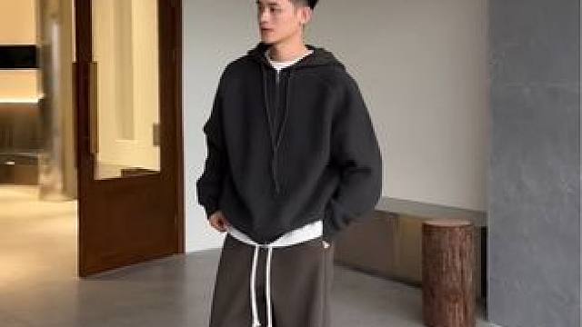 厚的毛衣外套来了， #男生穿搭 #cleanfit #毛衣