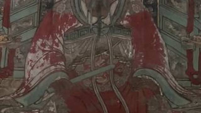 洪洞广胜寺下寺水神庙壁画（元明-国1） 水神庙明应王殿，位于水神庙后部，元延祐六年 （1319）重建