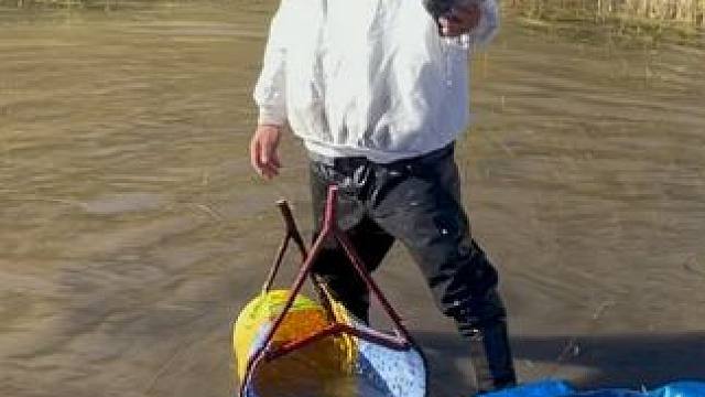 #户外捕鱼 #好大一条鱼