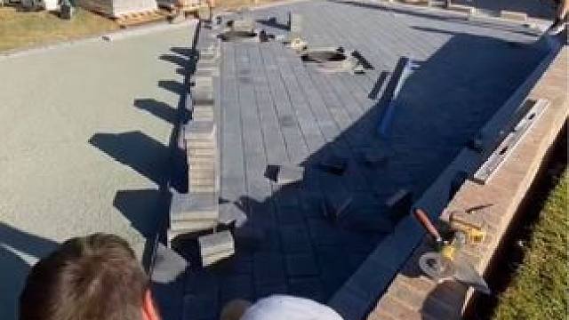 德国别墅庭院地面施工过程！#庭院地面铺装 #地面改造 #施工工艺