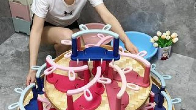 #兔耳脸盆架  可以收纳多个脸盆，家里的鞋刷都可以挂上去，还不占空间#免打孔  #小兔脸盆置物架