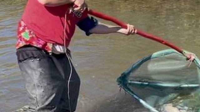 #户外捕鱼 #好大一条鱼