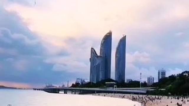 厦大白城沙滩是游客打卡地之一，风景美丽！#手机摄影 #厦门风景 #闽南语歌曲 。