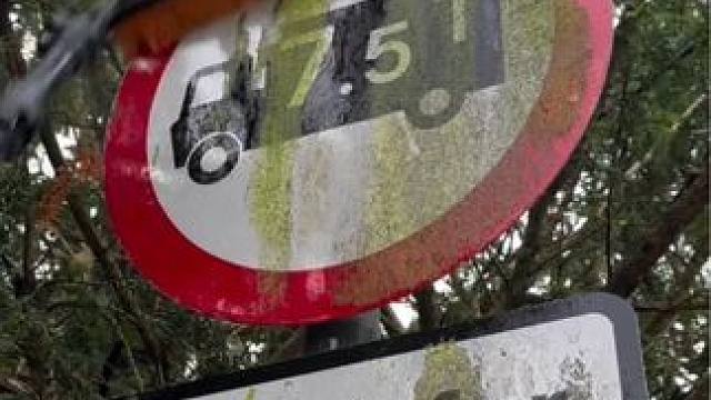 英国路政清洁工清洗路牌！#极度舒适 #深度清洁 #解压